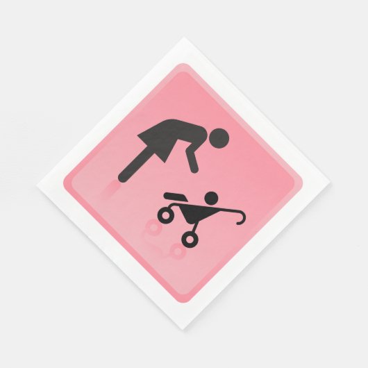 Moeder en kind icoon servet (Hoek)