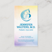 Moeder en kind Illustratieve Logo Visitekaartje (Voorkant)