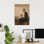 Moeder en kind interieur anker poster (Thuiskantoor)