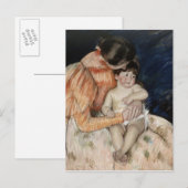 Moeder en kind, jaren 1890 briefkaart (Voorkant / Achterkant)