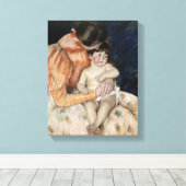 Moeder en kind, jaren 1890 canvas afdruk (Insitu (Houten vloer))