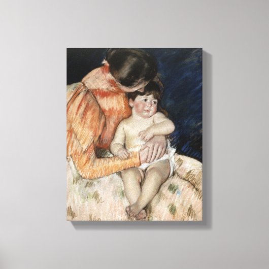 Moeder en kind, jaren 1890 canvas afdruk (Voorkant)