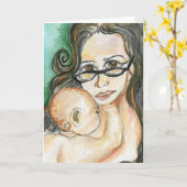 Moeder en kind kaart (Gele Bloem)