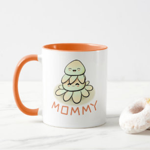 moeder en kind kawaii octopus mok