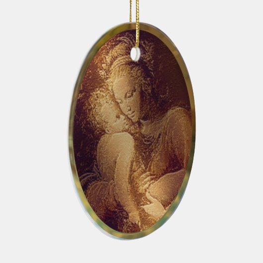 Moeder en kind keramisch ornament (Rechts)