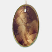 Moeder en kind keramisch ornament (Links)