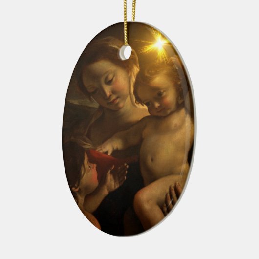 Moeder en kind keramisch ornament (Links)