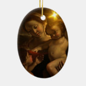 Moeder en kind keramisch ornament (Achterkant)