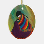 Moeder en kind keramisch ornament (Rechts)