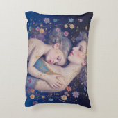 Moeder en kind kunst accent kussen (Achterkant (Verticaal))