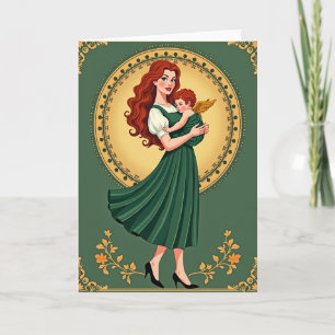 Moeder en kind kunstkaart kaart