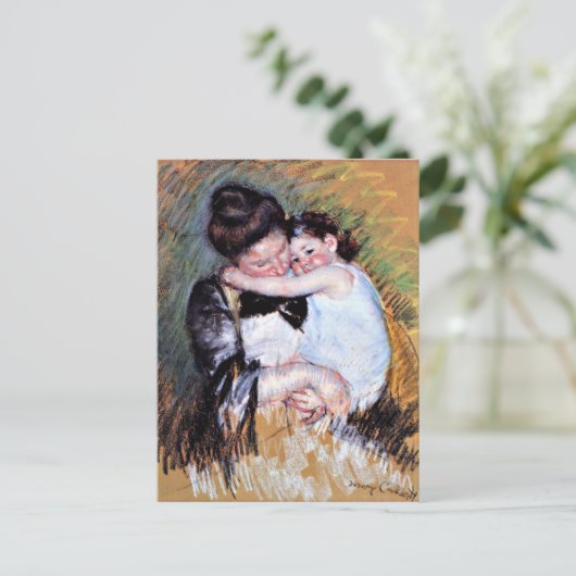 Moeder en kind - Kunstwerk van Mary Cassatt, 1900 Briefkaart (Staand voorkant)