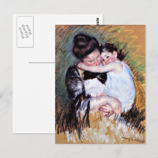 Moeder en kind - Kunstwerk van Mary Cassatt, 1900 Briefkaart (Voorkant / Achterkant)