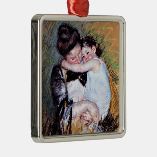 Moeder en kind - Kunstwerk van Mary Cassatt; Metalen Ornament (Rechts)