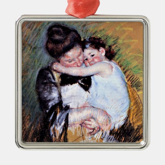 Moeder en kind - Kunstwerk van Mary Cassatt; Metalen Ornament (Voorkant)
