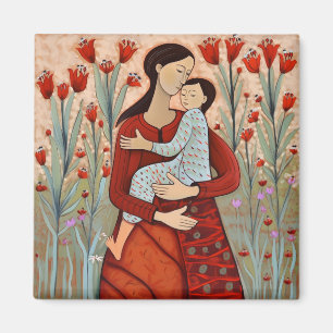 Moeder en kind magneet