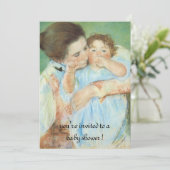 Moeder en kind Mary Cassatt,  Baby shower Kaart (Staand voorkant)