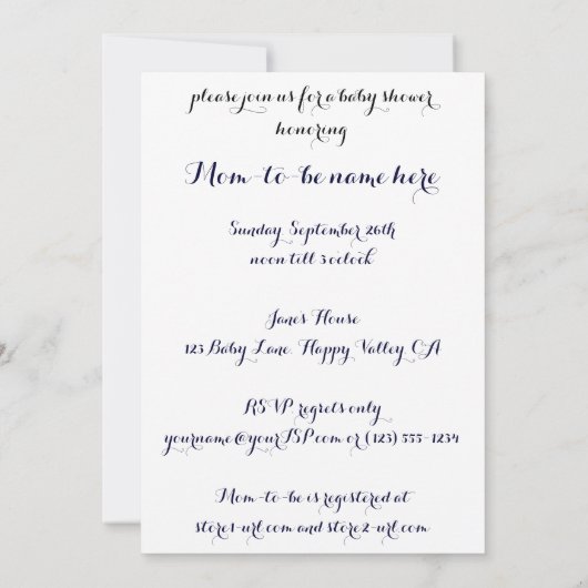 Moeder en kind Mary Cassatt,  Baby shower Kaart (Achterkant)