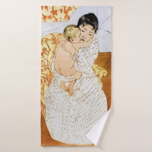 Moeder en kind, Mary Cassatt Badhanddoek (Badhanddoek)