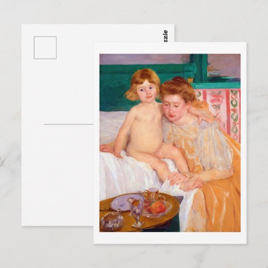 Moeder en kind, Mary Cassatt Briefkaart (Voorkant / Achterkant)