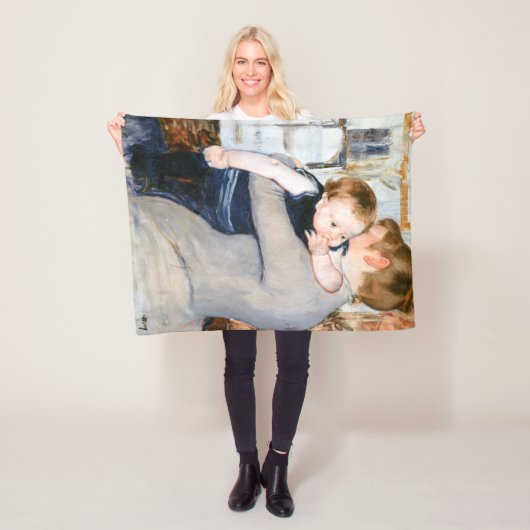 Moeder en kind, Mary Cassatt Fleece Deken (In situ)