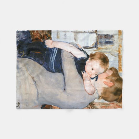 Moeder en kind, Mary Cassatt Fleece Deken (Voorkant (Horizontaal))