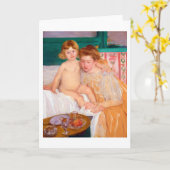 Moeder en kind, Mary Cassatt Kaart (Gele Bloem)