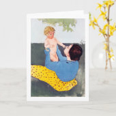 Moeder en kind, Mary Cassatt Kaart (Gele Bloem)