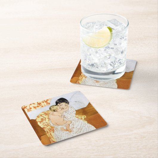 Moeder en kind, Mary Cassatt Kartonnen Onderzetters (Insitu)