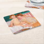 Moeder en kind, Mary Cassatt Kartonnen Onderzetters (Schuin)