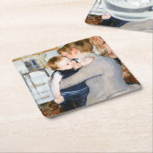 Moeder en kind, Mary Cassatt Kartonnen Onderzetters (Schuin)