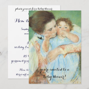Moeder en Kind Mary Cassatt, Oude Baby Shower Kaart