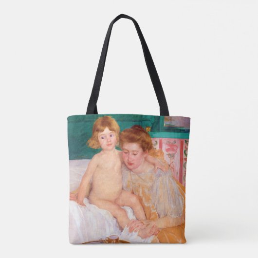 Moeder en kind, Mary Cassatt Tote Bag (Achterkant)