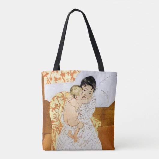 Moeder en kind, Mary Cassatt Tote Bag (Achterkant)