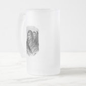 Moeder en kind matglas bierpul (Voorkant links)