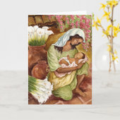 Moeder en kind met Calla lelies Kaart (Gele Bloem)