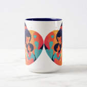 Moeder en kind met harten, moderne stijl mok (Center)