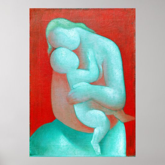 Moeder en kind- Mikuláš Galanda Poster (Voorkant)