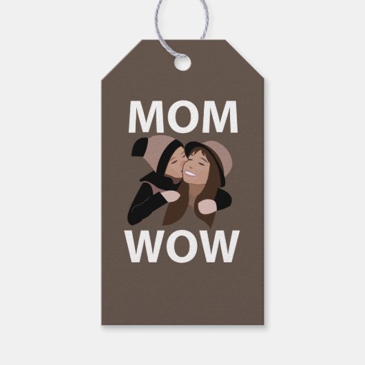 Moeder en kind Moeder Cadeaulabel (Voorkant)