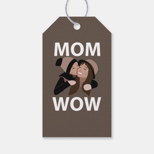Moeder en kind Moeder Cadeaulabel (Achterkant)