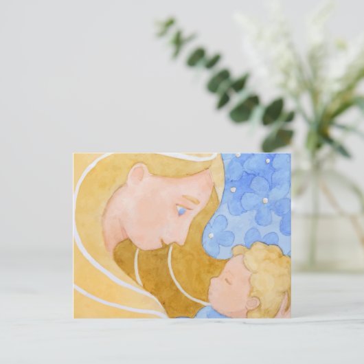 Moeder en kind Moederdag | Briefkaart (Staand voorkant)