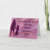 Moeder en kind Moederdag Kaart (Voorkant)