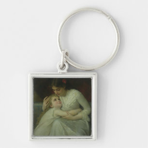 Moeder en kind (olie op doek) sleutelhanger