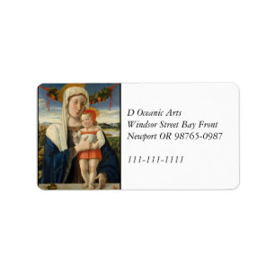 Moeder en Kind Onder Garland Etiket