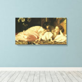 Moeder en kind (ook bekend als Cherries) van Lord Canvas Afdruk (Insitu (Houten vloer))