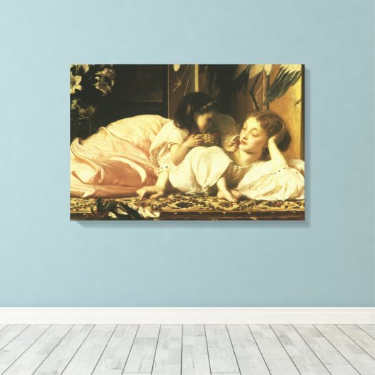 Moeder en Kind (ook bekend als Kersen) door Lord L Canvas Afdruk (Insitu (Houten vloer))