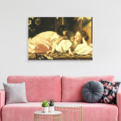 Moeder en Kind (ook bekend als Kersen) door Lord L Canvas Afdruk (Insitu (Woonkamer))