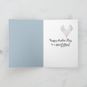 Moeder en kind op het strand   feestdagen kaart (Binnen)