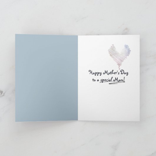 Moeder en kind op het strand   feestdagen kaart (Binnen)