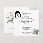 Moeder en kind op wit Baby shower Kaart (Voorkant / Achterkant)